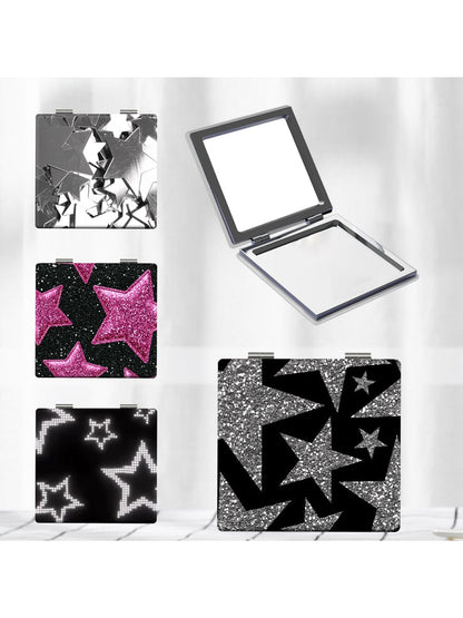 Mirroray - Y2K Star Print Foldable Makeup Mirror
