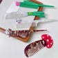 Close-up of Camerow acetate creative hair comb with tortoiseshell pattern