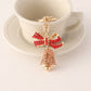 Keypus - Christmas Red Bell Bow Design Keychain