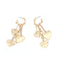 Earedge - Heart Motif Tassel Drop Alloy Earrings