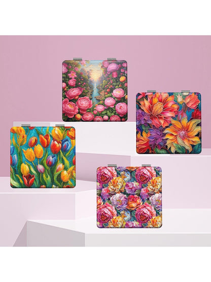 Mirroray - Lightweight Flower Pattern Makeup Mirror