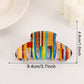 Beau - Rainbow Stripe Printed Claw Clip