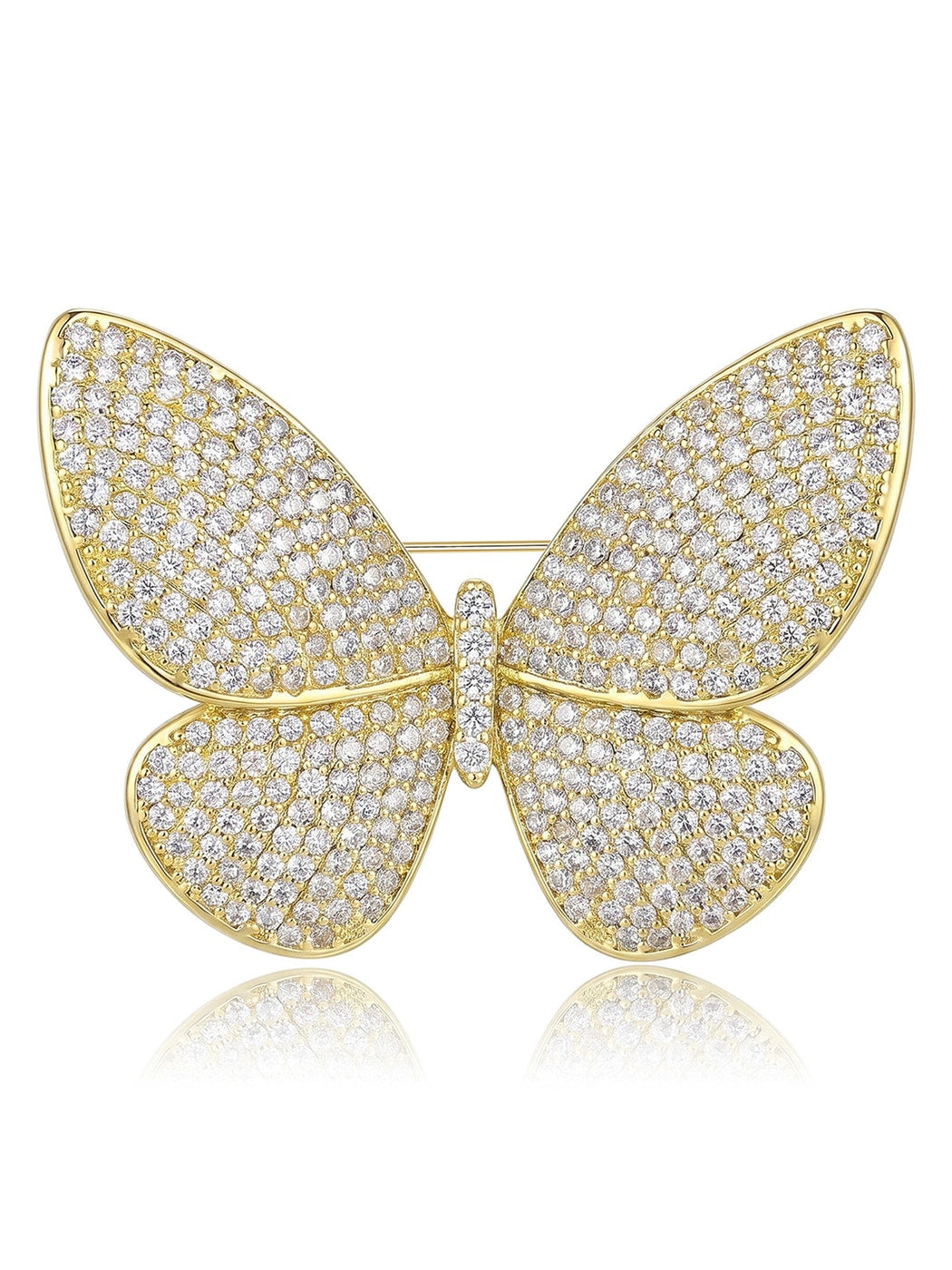 Brovia - Pave Style Butterfly Fashion Brooch