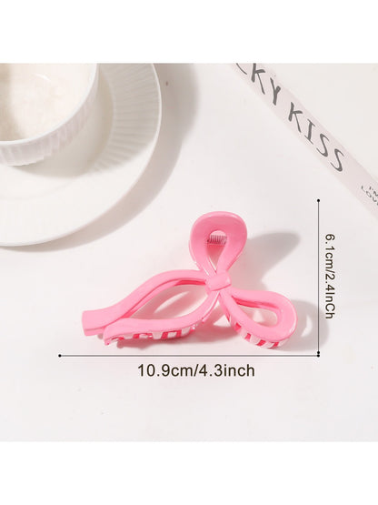 Beau - Minimalist Solid Color Bow Shaped Claw Clip