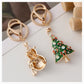 Christmas tree and rabbit keychains with back details