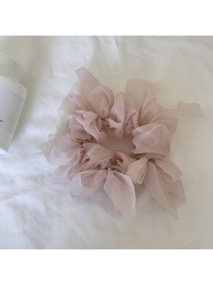 Gifty - Polyester Bow Detail Round Scrunchie Hair Tie