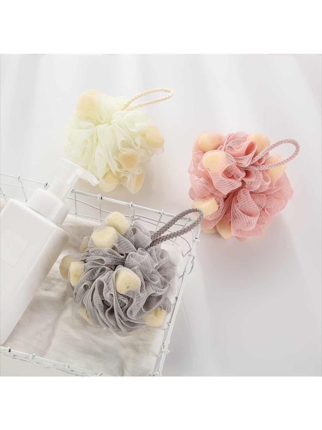 Papo - Macaron Colored Hanging Rope Bath Pouf