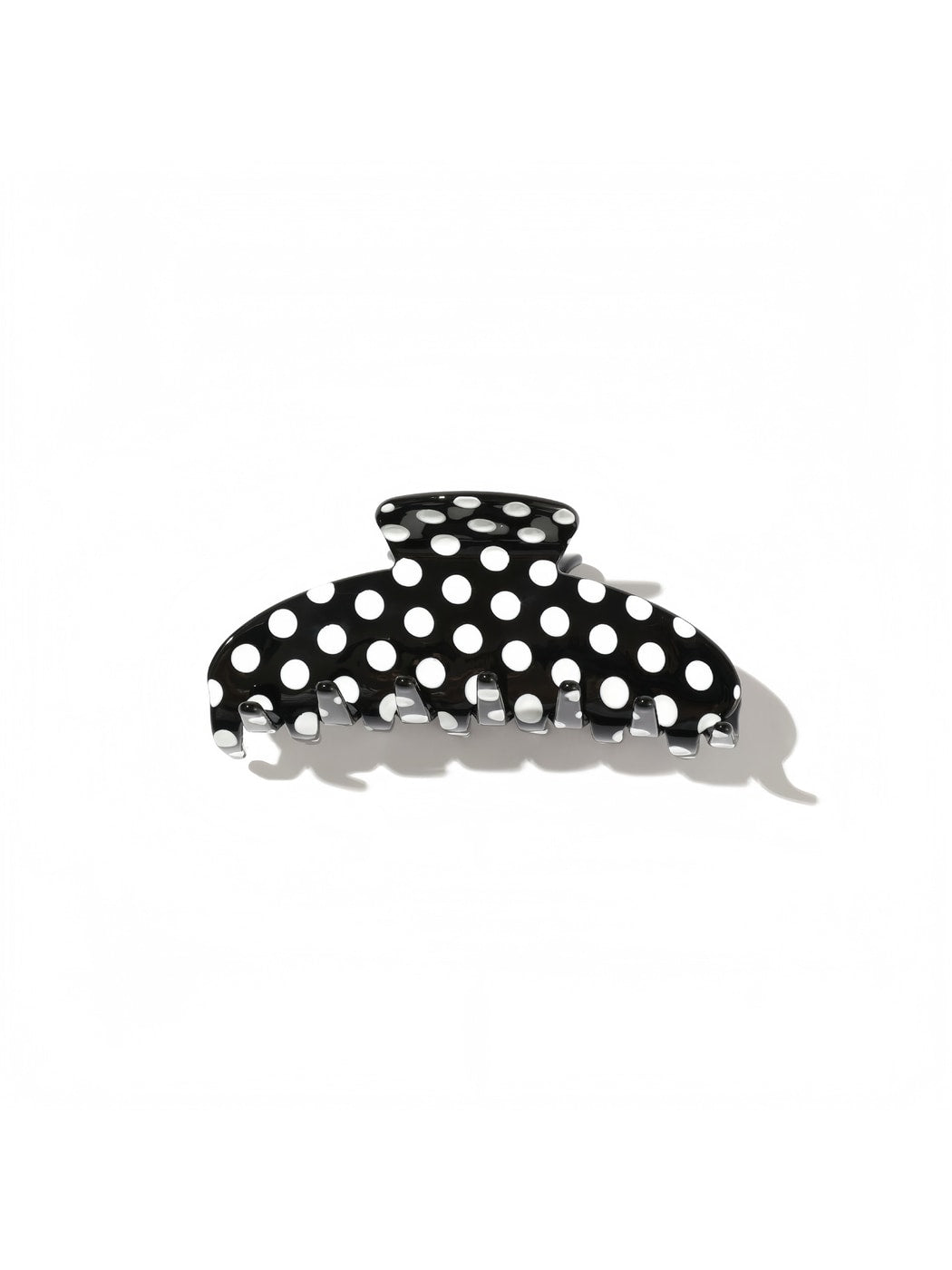 Beau - Oval Acetate Fiber Patterned Hair Claw Clip