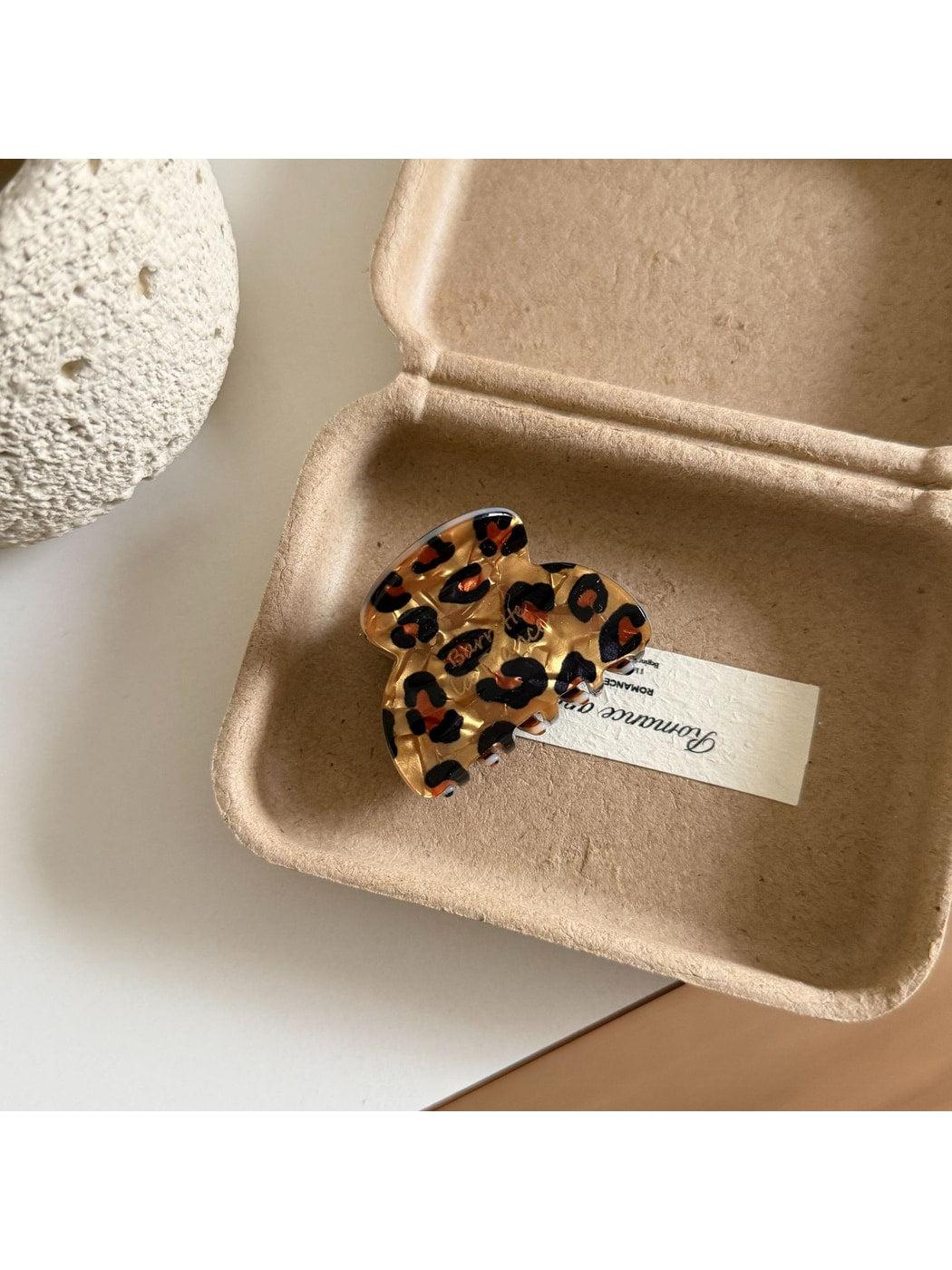Beau - Leopard Print PVC Alloy Everyday Claw Clip