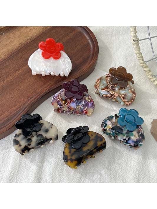 Beau - Cute Floral Pattern Acetate Hair Clip