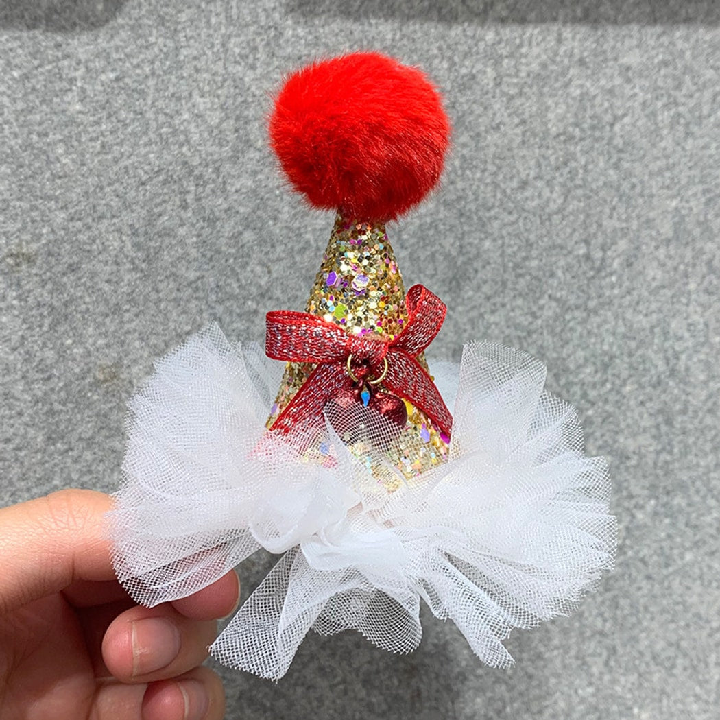 Beau - Christmas Deer Antler Glitter Bow Hair Clip