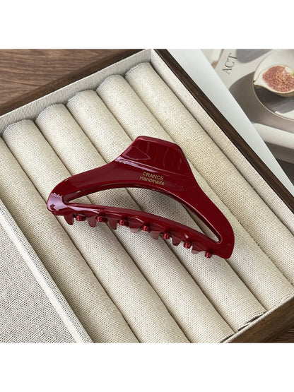 Beau - Retro Half Moon Openwork Claw Clip