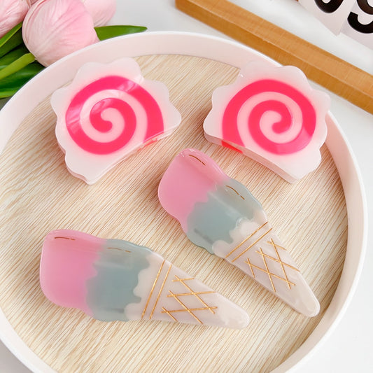 Beau - Sweet Ice Cream Design Claw Clip