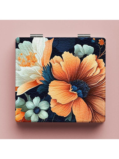 Mirroray - Floral Print Foldable Portable Makeup Mirror