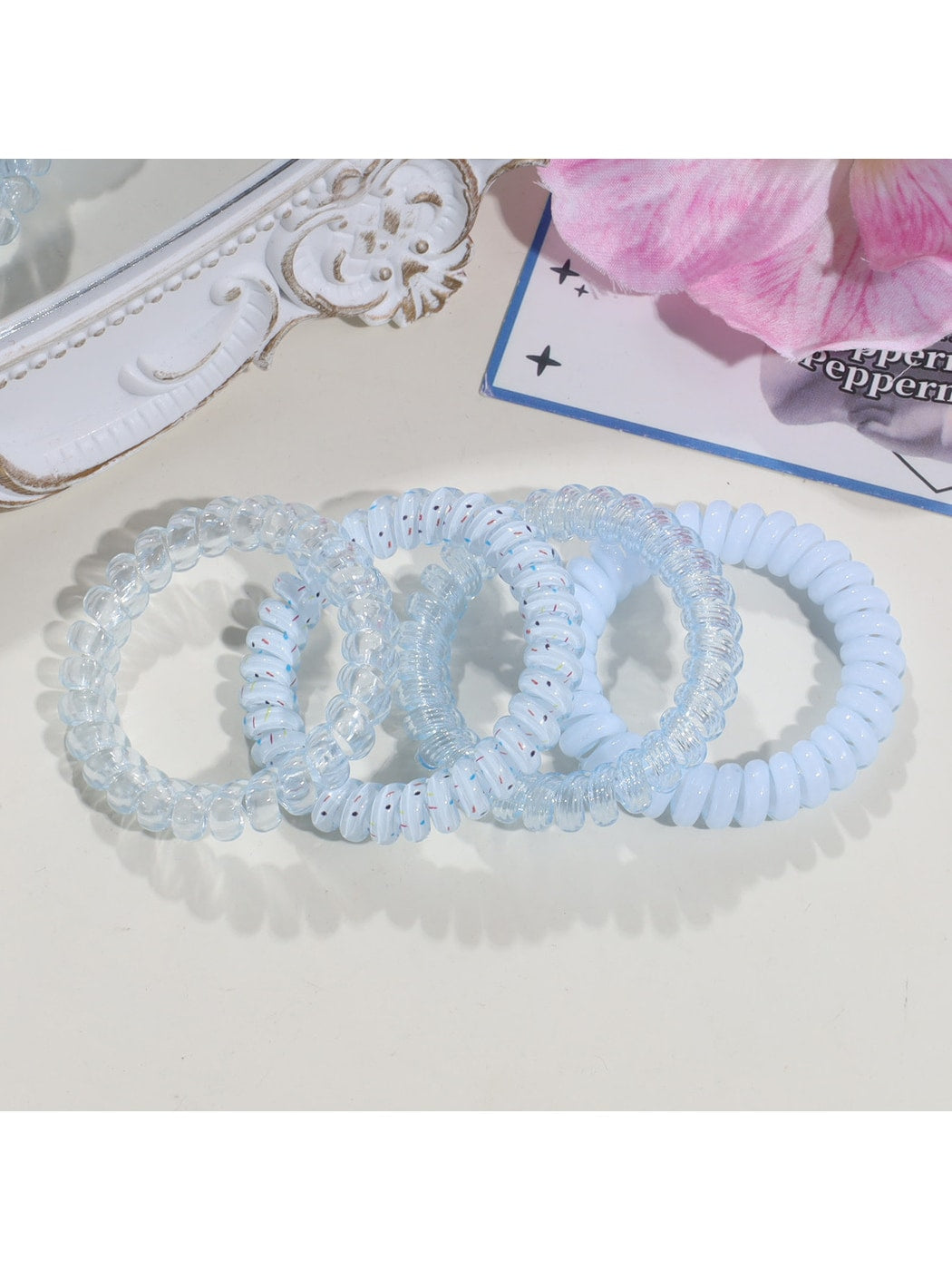 Gifty - Mixed Color Plastic Spiral Ponytail Coil Hair Tie