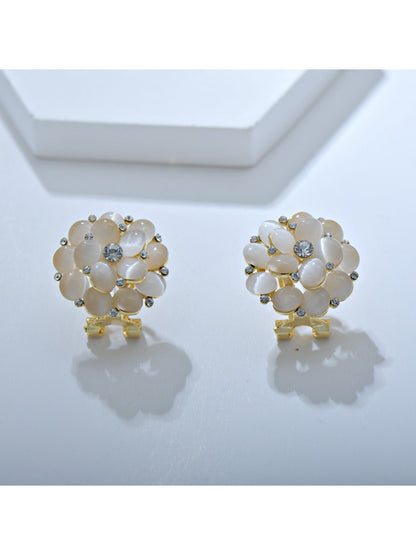 Earedge - Delicate Floral Cluster Earrings For Spring