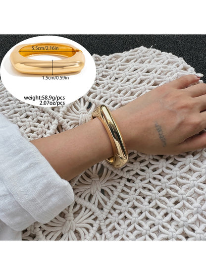 Lovra minimalist modern irregular bangle bracelet with soft lighting