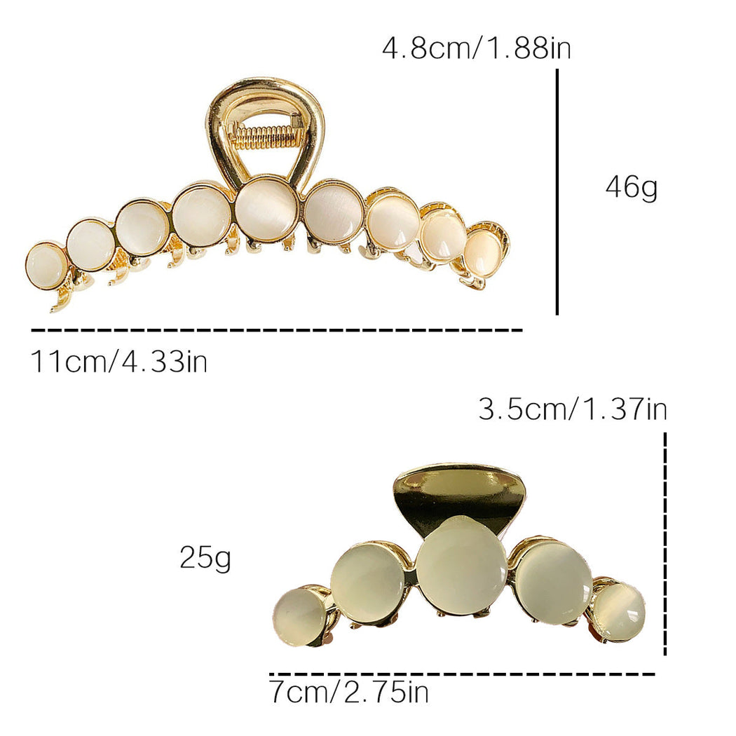 Beau - Iridescent Round Bead Hair Claw - image 2