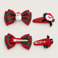 Christmas hair clip front and back construction details