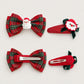Christmas hair clip front and back construction details