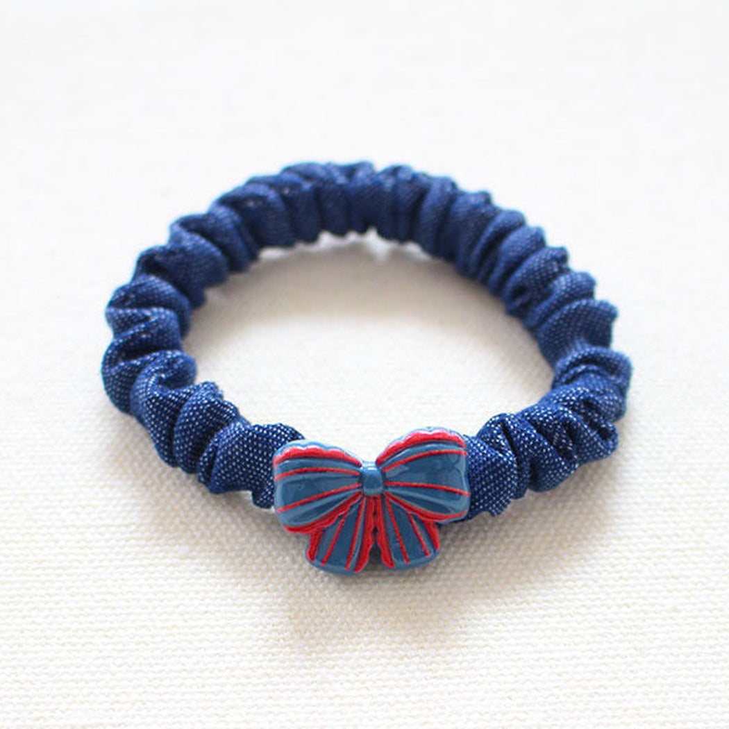 Denim Strawberry Hair Tie Set variant image