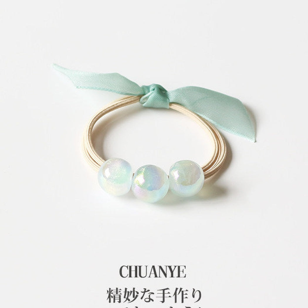 Iridescent Bead Hair Tie Collection variant image