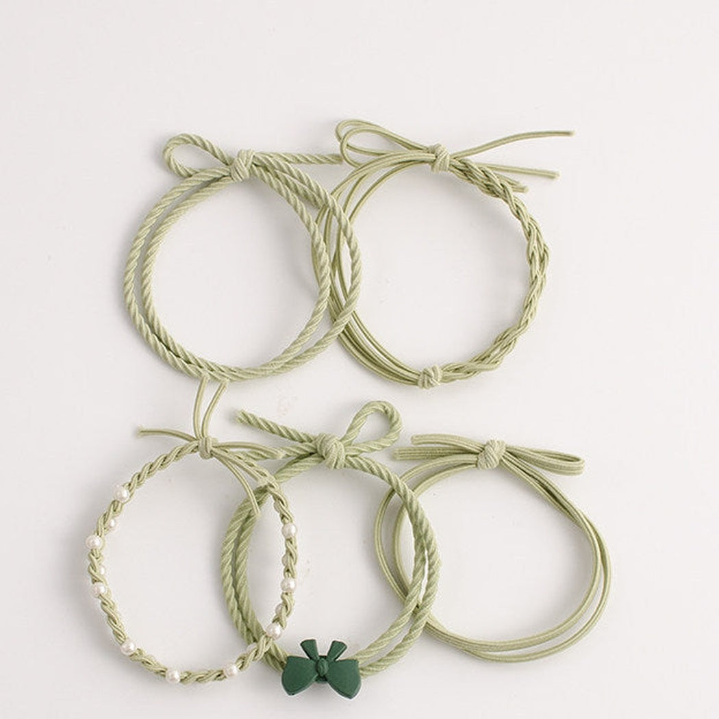 5-Piece Pearl Hair Tie Set variant image