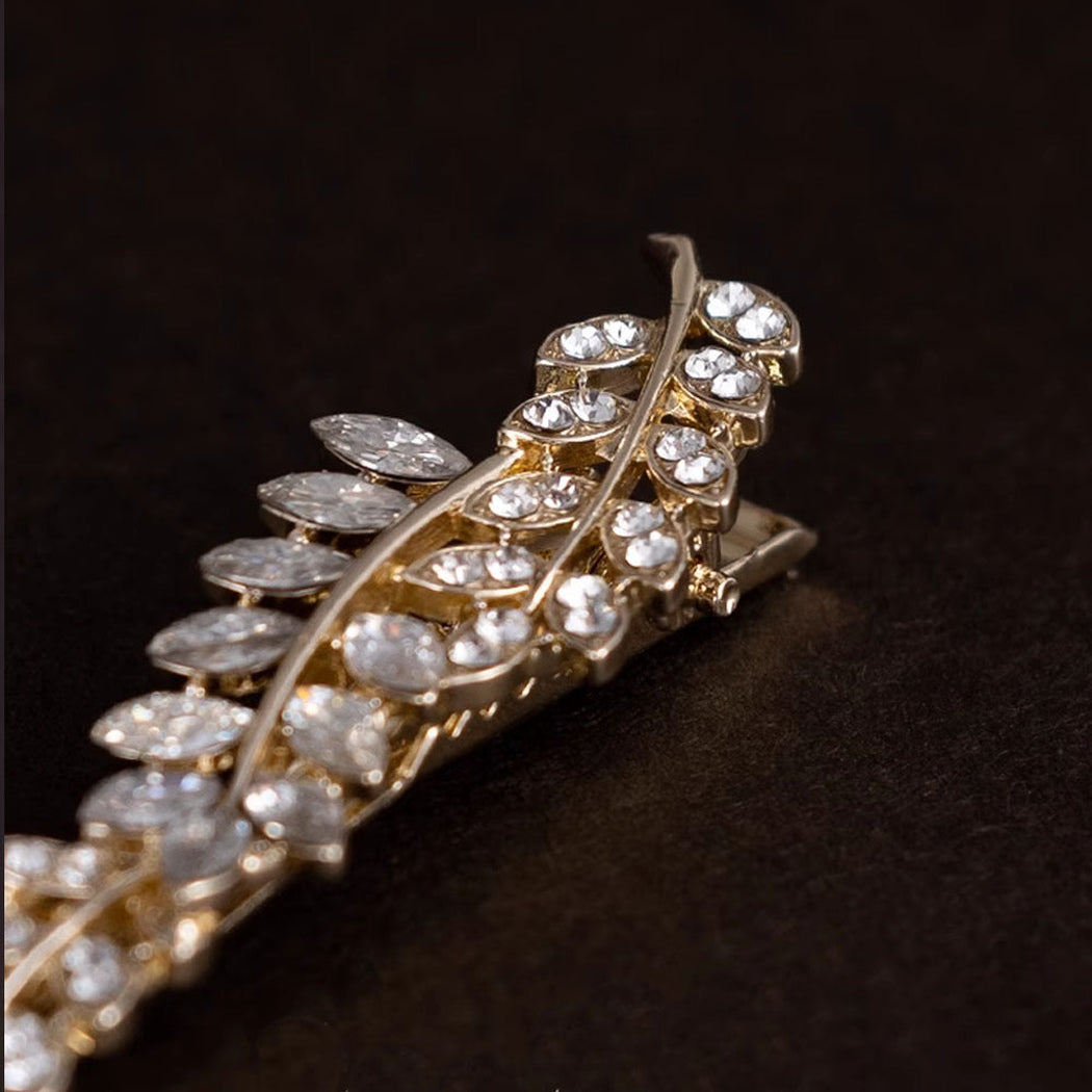 Beau - Floral Crystal Side Barrette - view 4