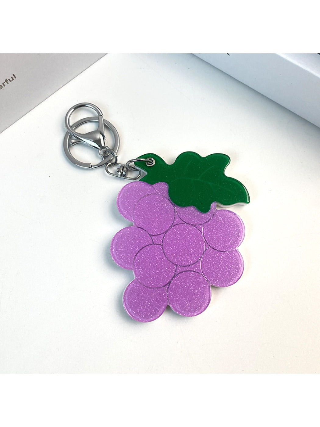 Keypus - Slide Mirror Keychain with Grape Design