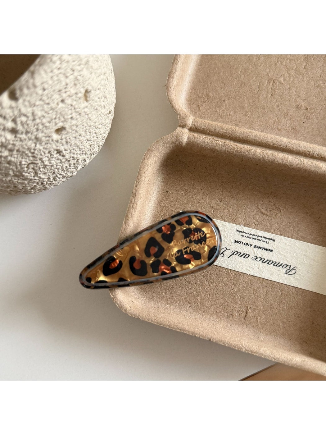 Beau - Leopard Print PVC Alloy Everyday Claw Clip