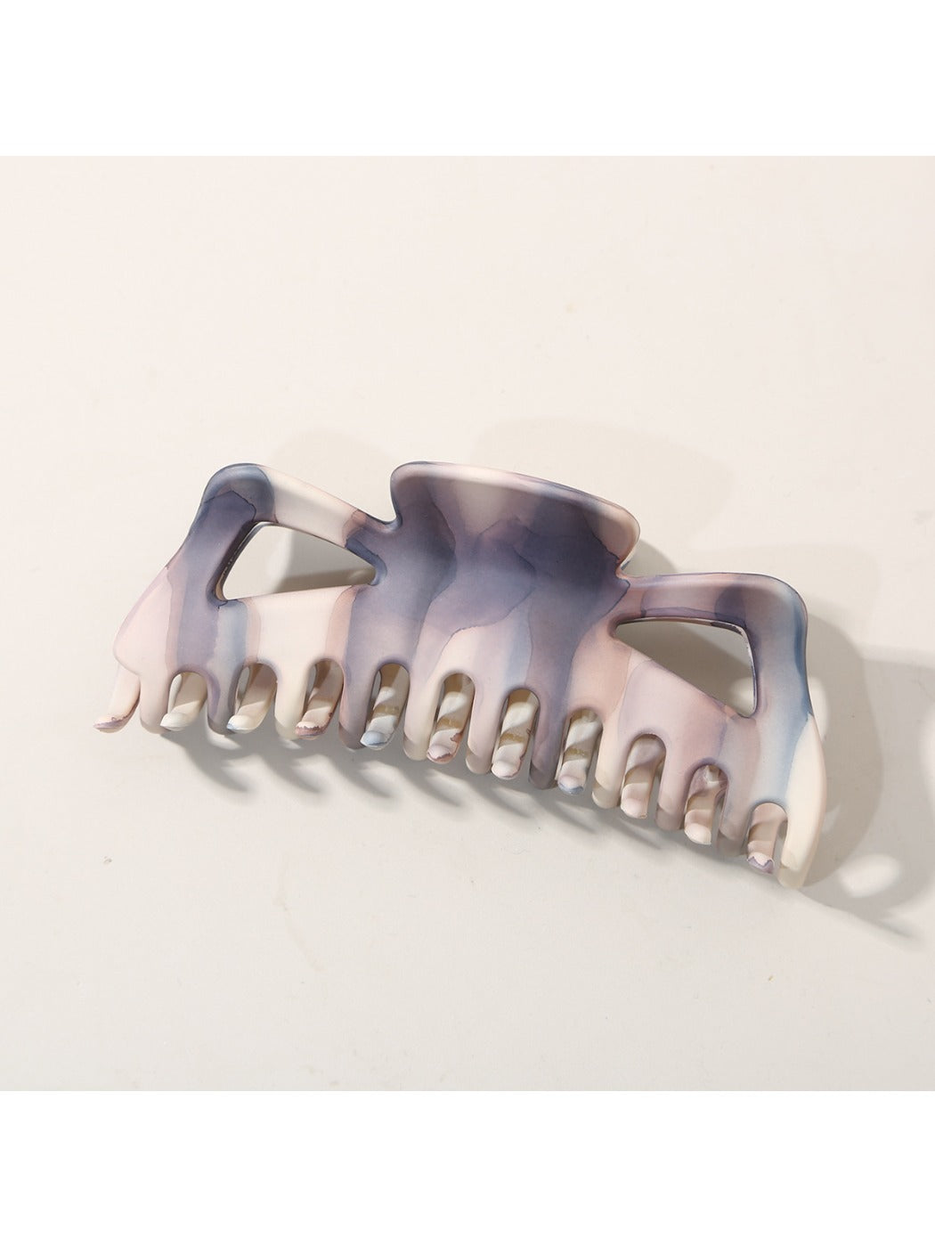 Beau - Ink Wash Striped Shark Hair Claw Clip