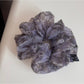 Gifty - Floral Print Irregular Sheer Hair Scrunchie