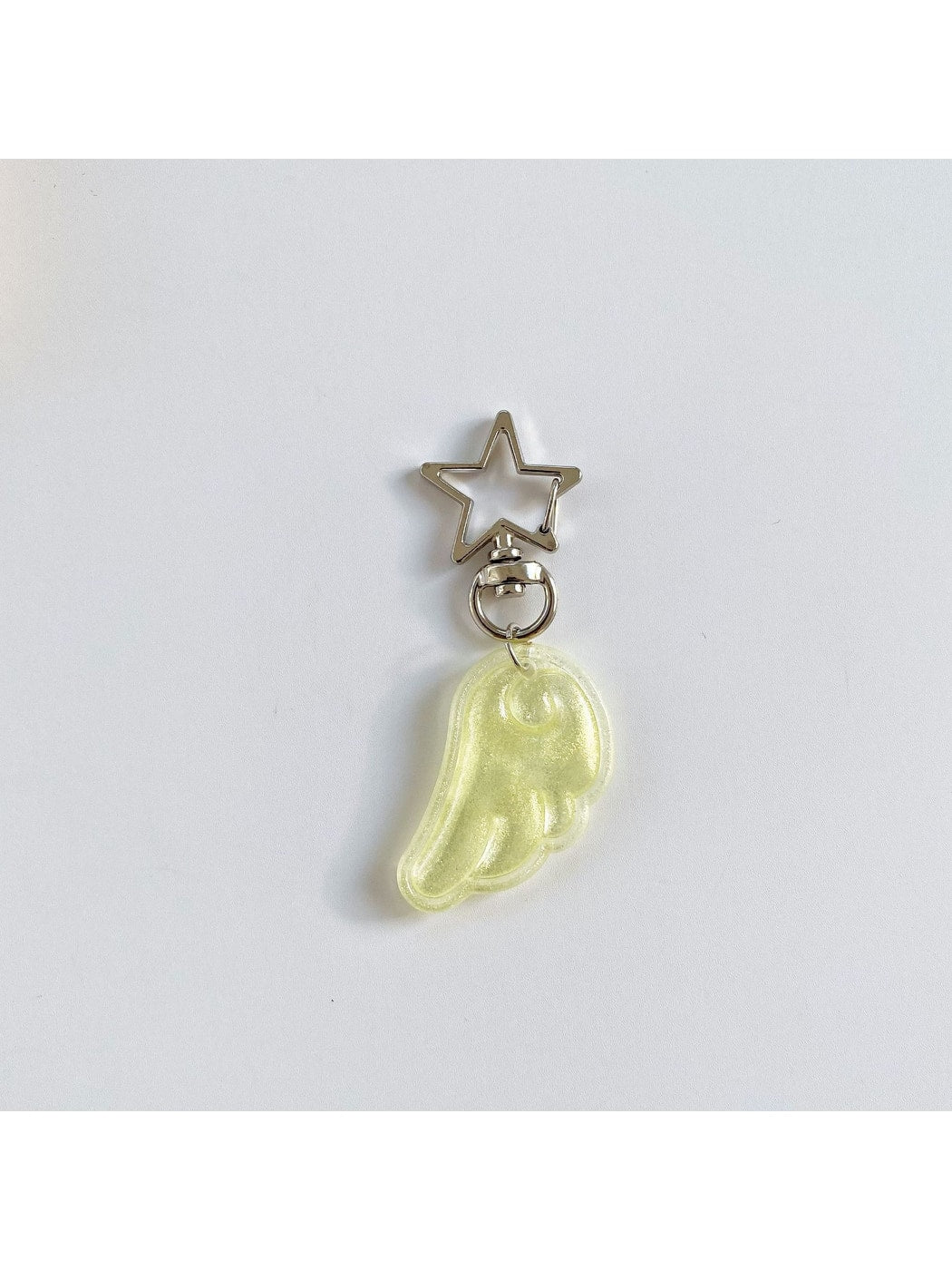 Keypus - Shimmery Acrylic Angel Wing Star Keychain