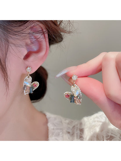 Earedge - Alloy Cluster Design Stud Earrings