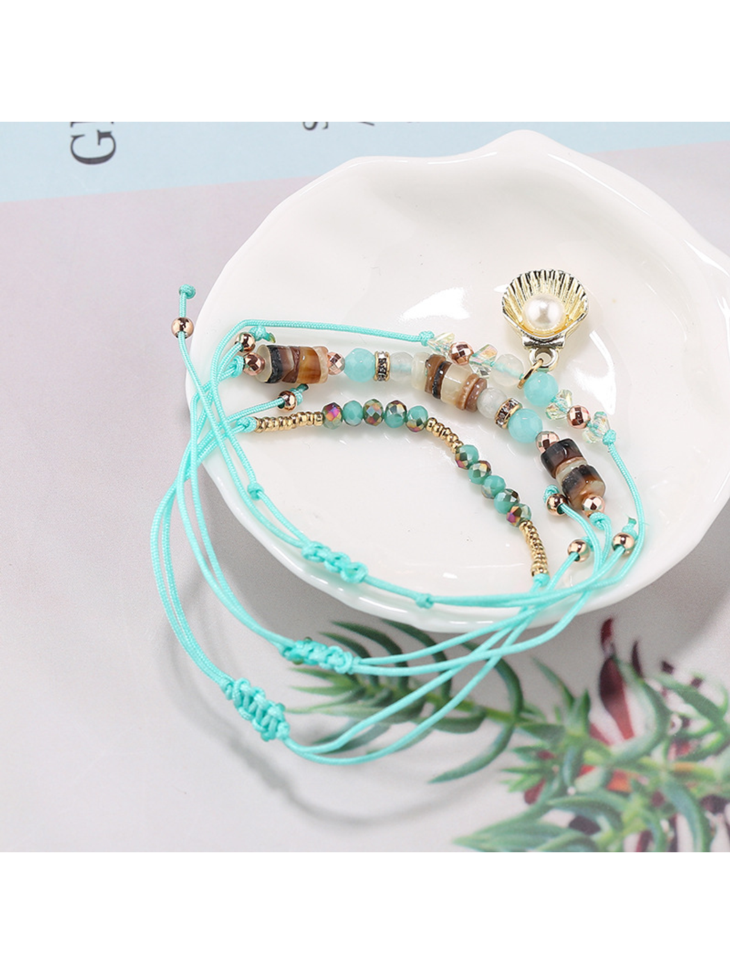 Lovra - Bohemian Beaded Alloy String Bracelet