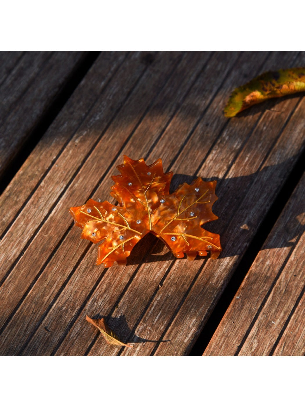 Beau - Simulated Maple Leaf Acetate Hair Claw Clip