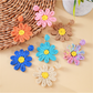 Earedge - Bohemian Floral Petal Raffia Stud Earrings