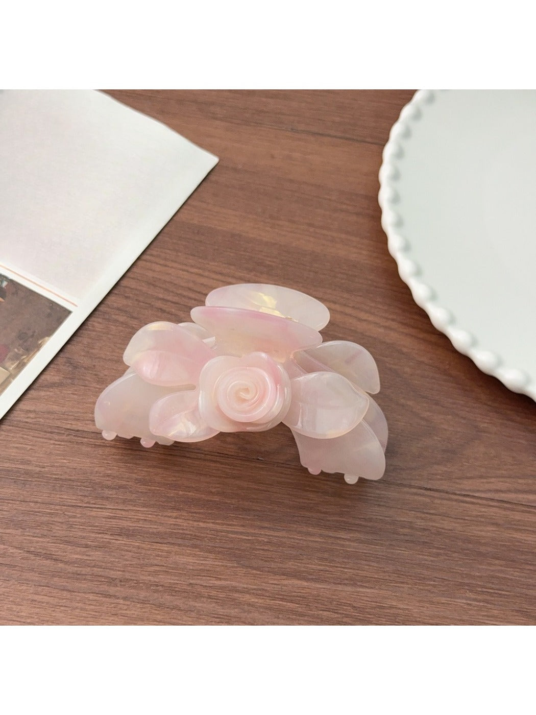Beau - Elegant Pink Acetate Hair Clip