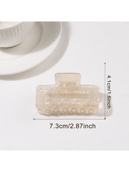 Beau - Irregular Openwork Rectangle Claw Clip