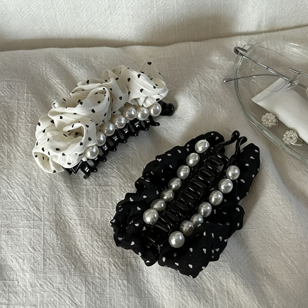 Beau - Layered Polka Dot Statement Banana Clip