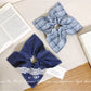 Gifty - Navy Minimalist Striped Scrunchie