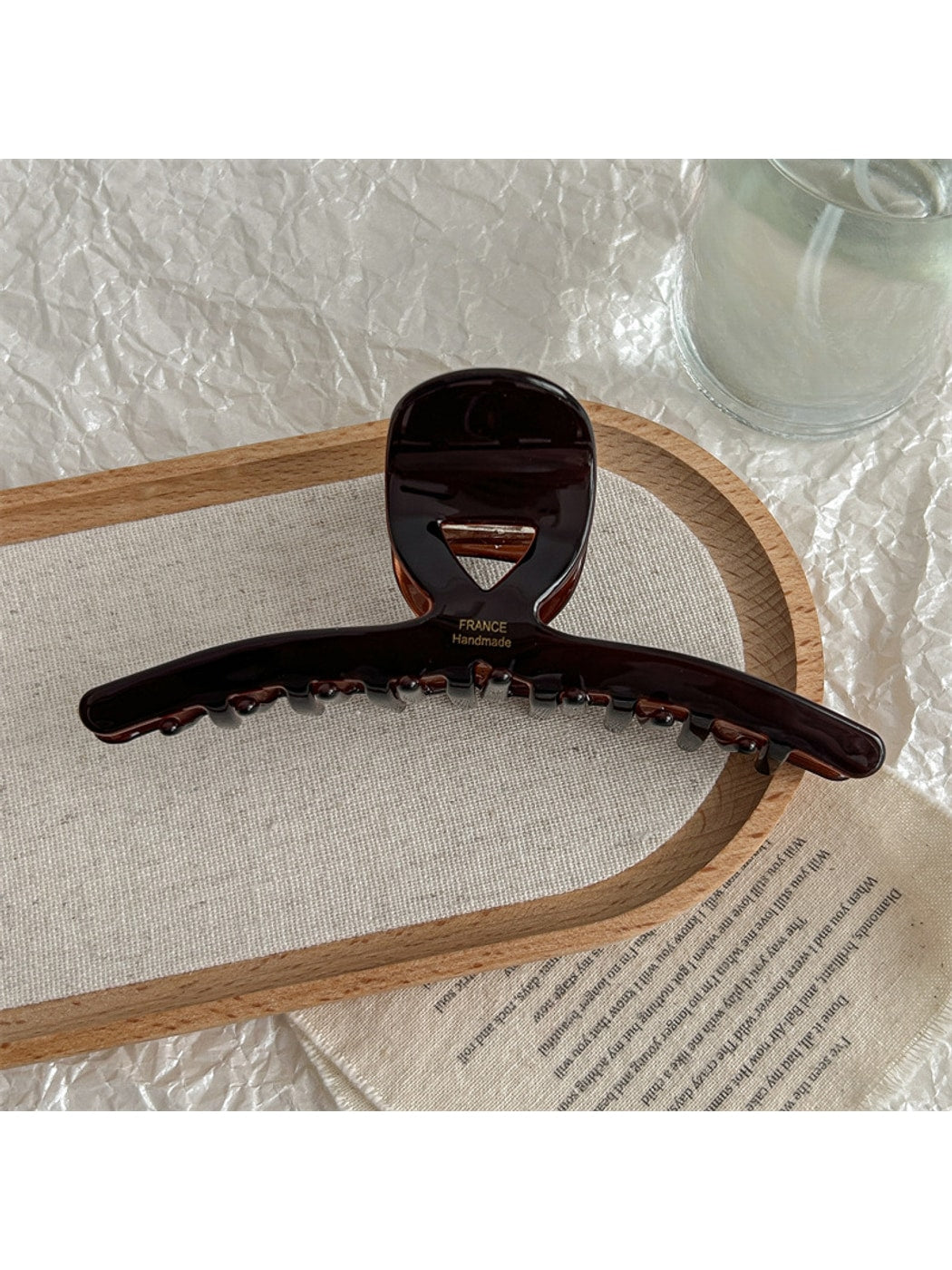 Beau - Cutout Cross Design Acetate Hair Claw Clip
