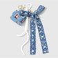 Keypus - Y2K Bow Plaid Heart Studded Bag Charm Keychain