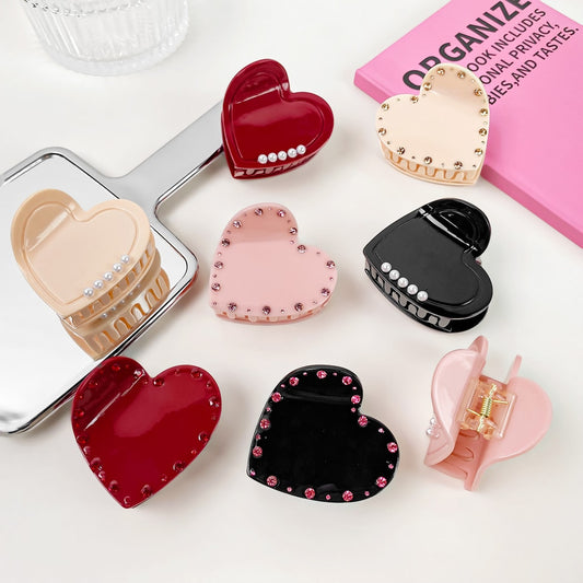 Beau - Chic Decorative Heart Shaped Claw Clip
