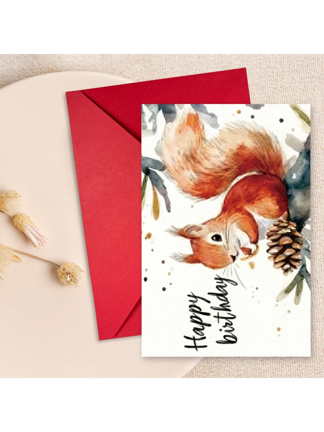 Carduria - Ink Style Animal Birthday Card