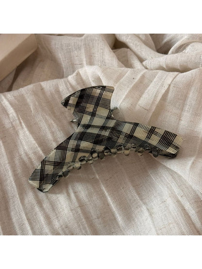 Beau - Black Striped Hair Claw Clip