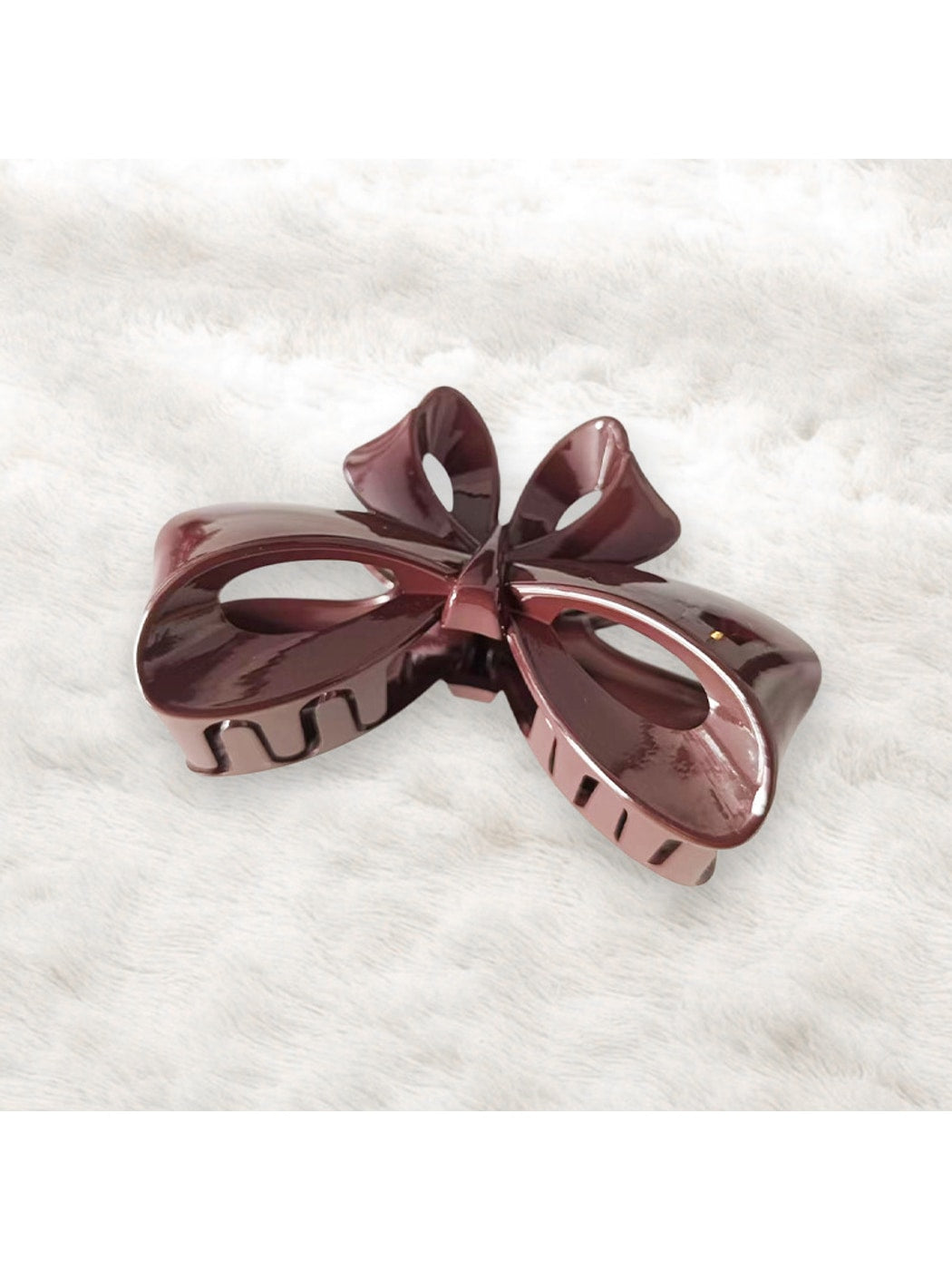 Beau - Retro Bow Shape Plastic Claw Hair Clip