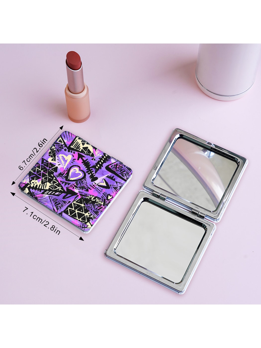 Mirroray - Y2K Graffiti Square Foldable Pocket Mirror