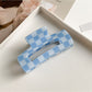 Beau - Checkerboard Macaron Openwork Hair Claw Clip