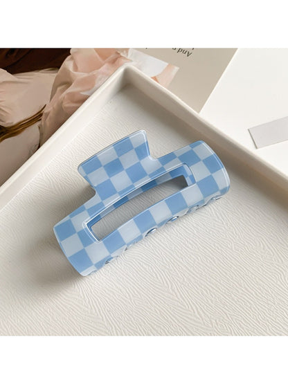 Beau - Checkerboard Macaron Openwork Hair Claw Clip